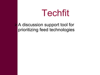 Ethiopian Livestock Feed (ELF) Project: Introducing Techfit