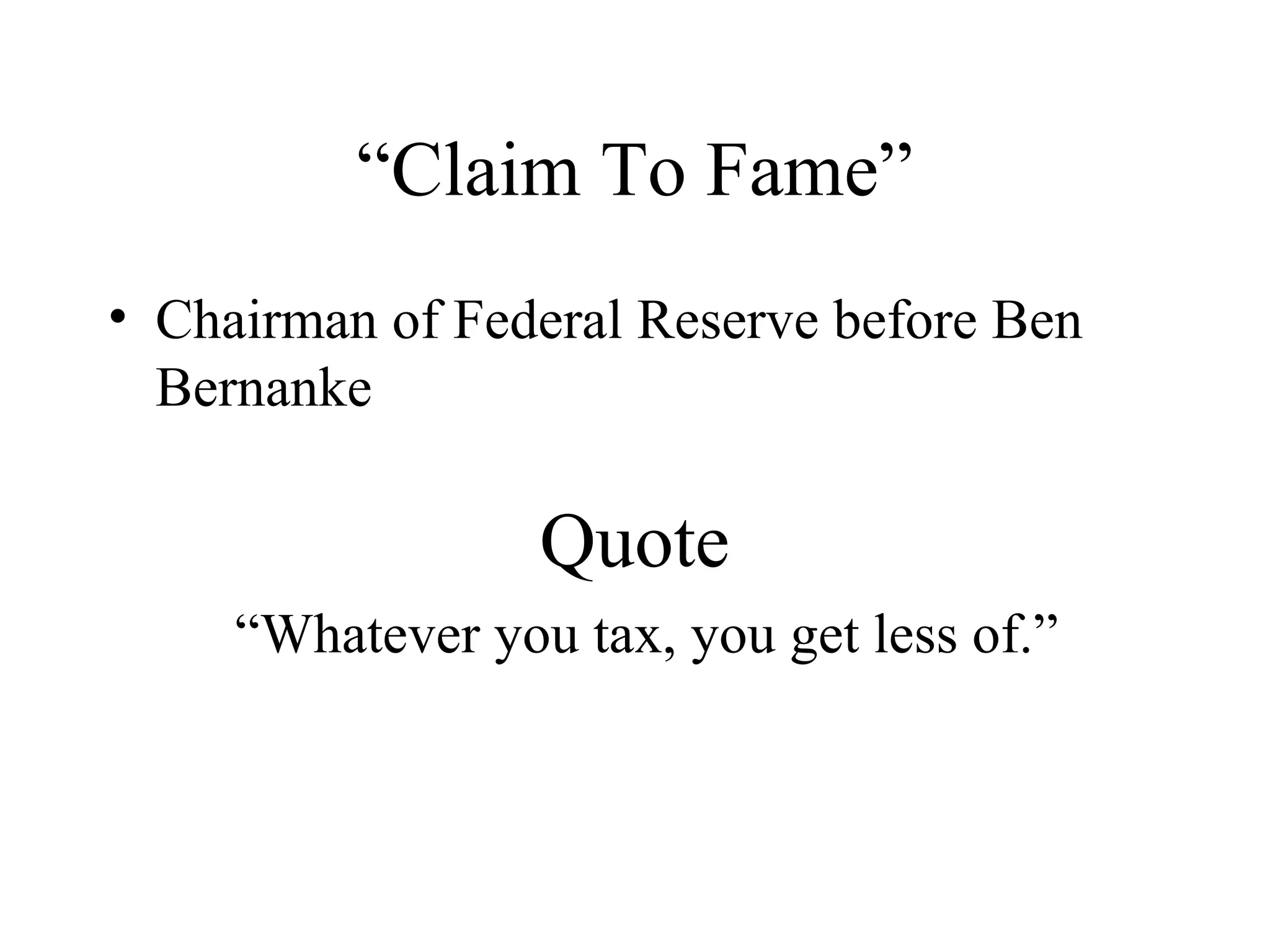 Alan greenspan PPT
