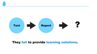 ?
They fail to provide learning solutions.
Test Report
 