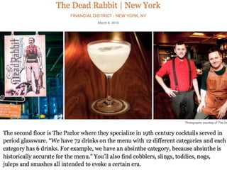 The Re-emergence of Absinthe