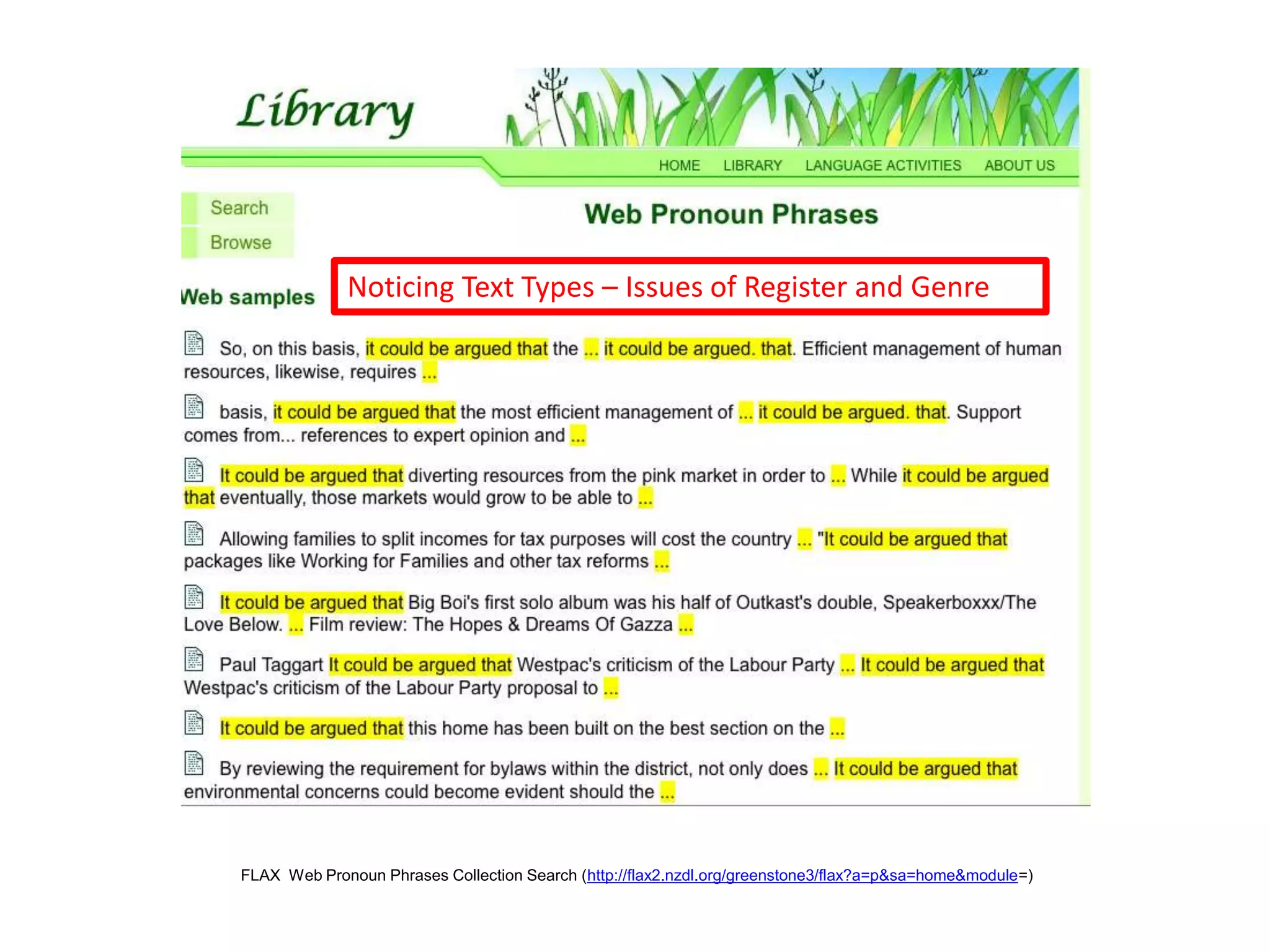 VocabProfilehttp://www.lextutor.ca/ 