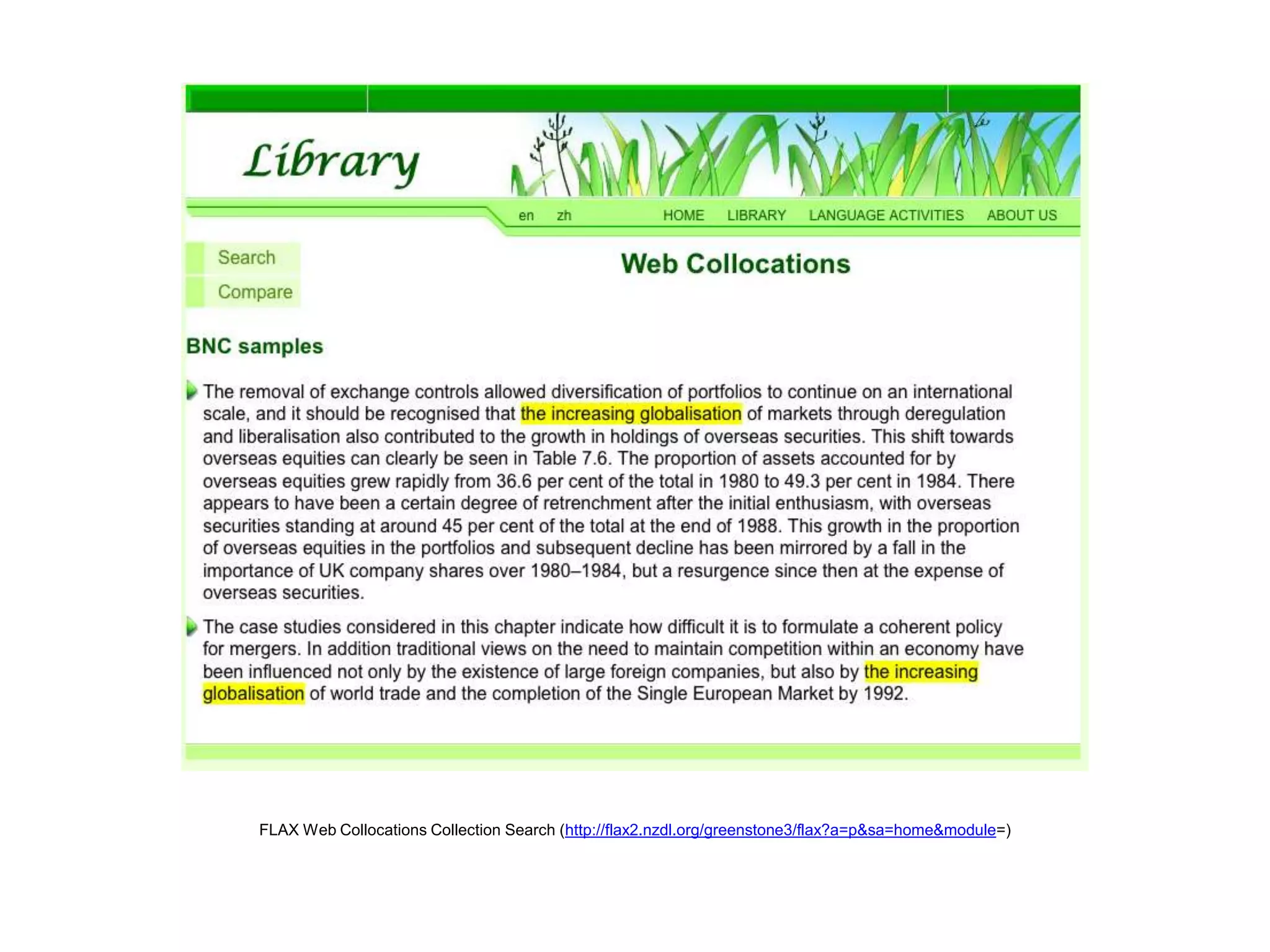 FLAX  Web Pronoun Phrases Collection Search (http://flax2.nzdl.org/greenstone3/flax?a=p&sa=home&module=) 
