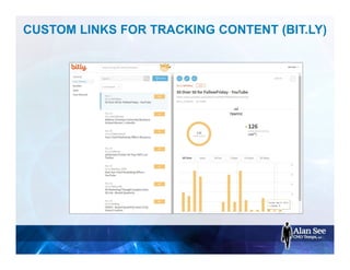 CUSTOM LINKS FOR TRACKING CONTENT (BIT.LY)
 