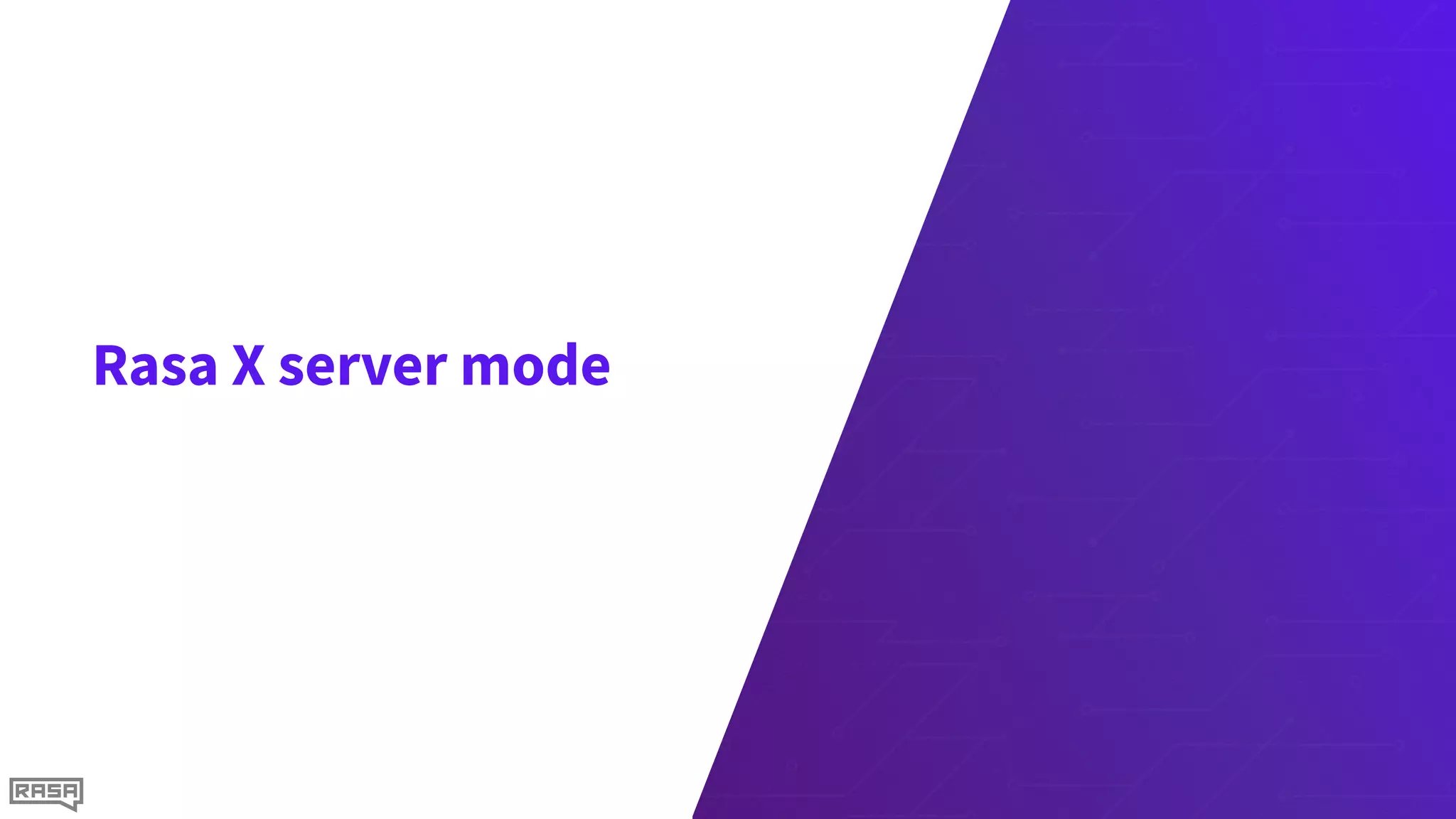 Rasa X server mode
 