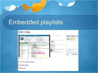 Embedded playlists