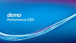demo
Performance d’IE9
 