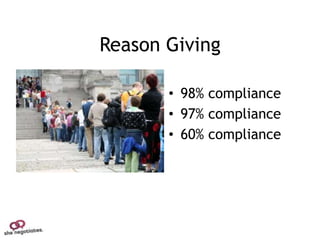 Reason Giving

       • 98% compliance
       • 97% compliance
       • 60% compliance
 
