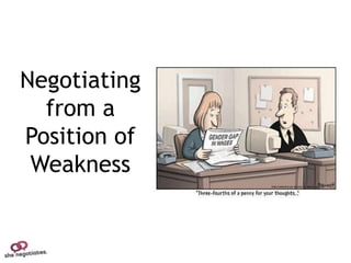 Negotiating
  from a
Position of
 Weakness
 