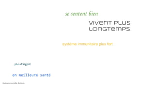 @alexismonville #atbdx
se sentent bien
vivent plus
longtemps
en meilleure santé
système immunitaire plus fort
 