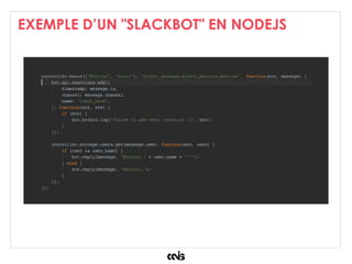 EXEMPLE D’UN "SLACKBOT" EN NODEJS
 
