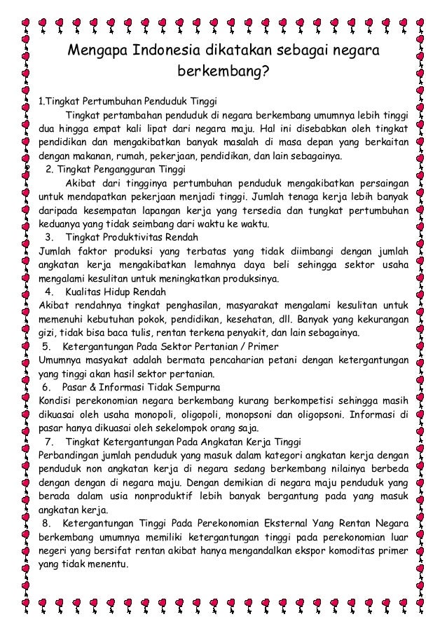 Mengapa Indonesia Belum Mampu Menjadi Negara Maju