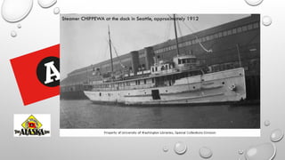 Steamer CHIPPEWA at the dock in Seattle, approximately 1912
 