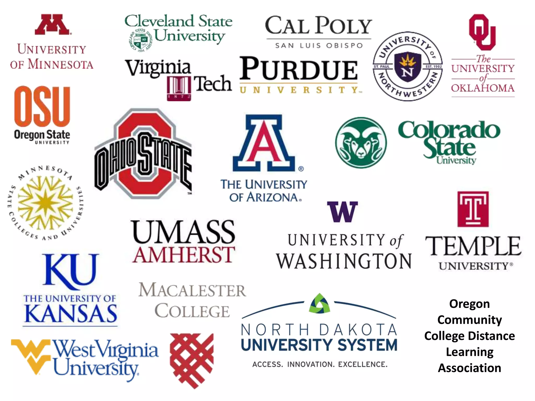 Oregon
Community
College Distance
Learning
Association
 
