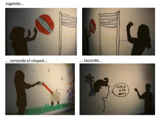 Jugando...

... cortando el césped...

... tocando...

 