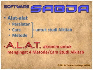 © 2013 - Yayasan Lembaga SABDA
 