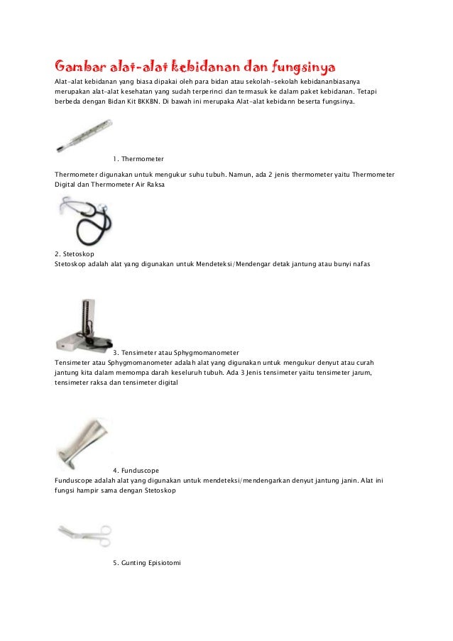  Alat  alat  kebidanan beserta fungsinya 