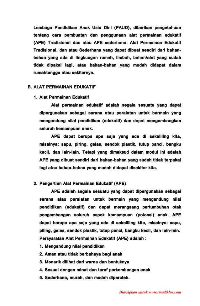 Alat Permainan Edukatif