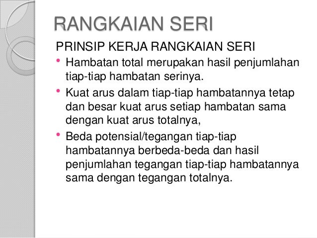 Rangkaian Seri Dan Paralel