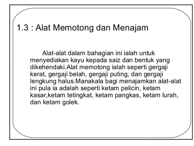 Alatan Tangan Dalam Kerja Kayu