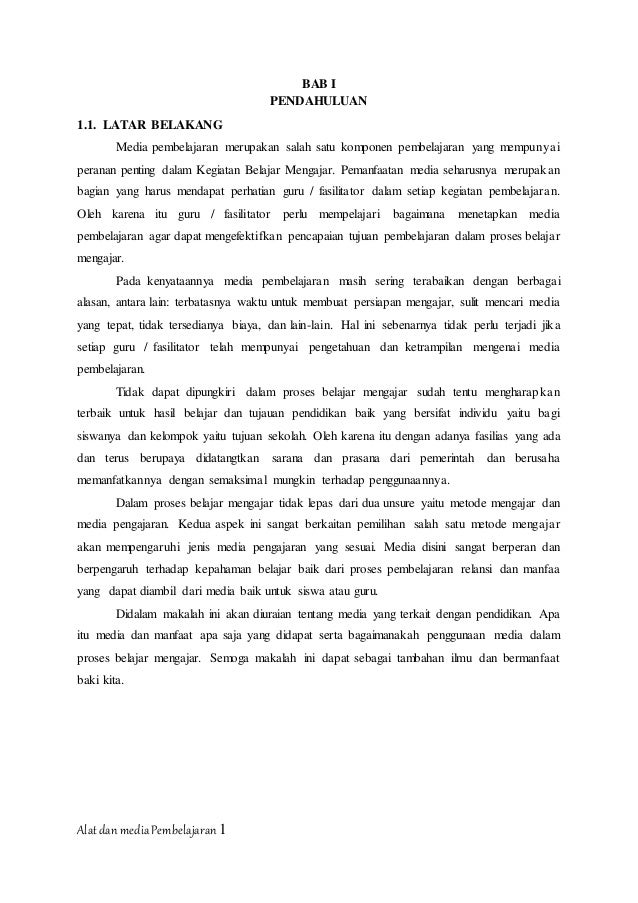 Alat Dan Media Pembelajaran