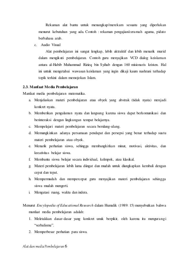 Alat dan media pembelajaran