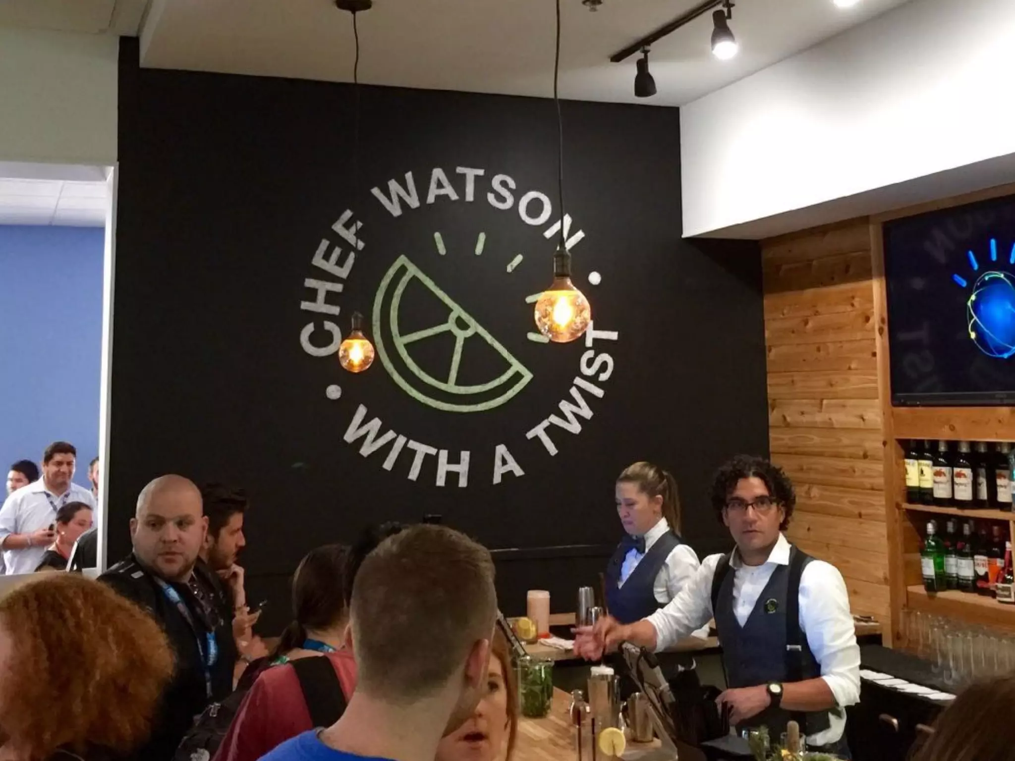 Watson makes me a cocktail
 