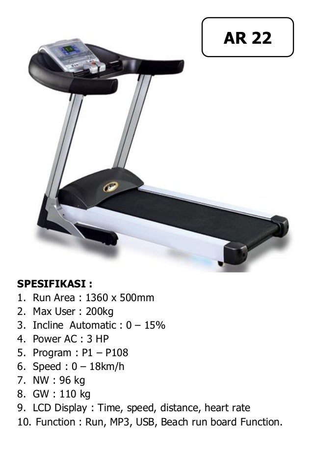 Alat fitness treadmill harga mulai 1 juta