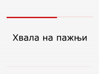 Хвала на пажњи
 