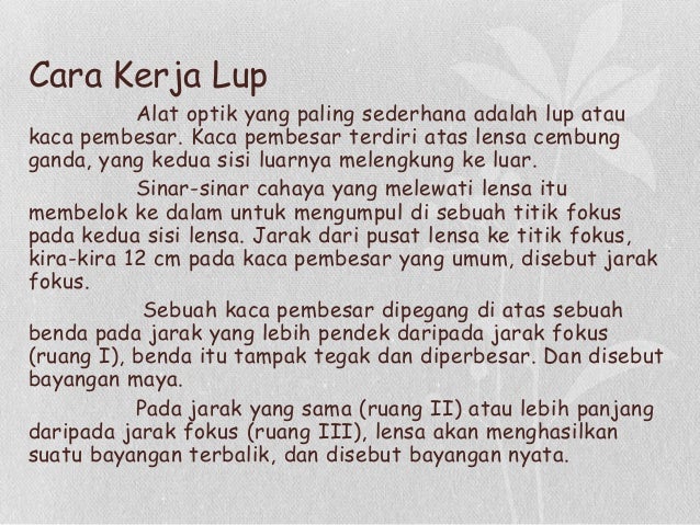 Alat Optik Lup Kaca Pembesar