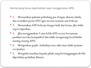 Alat Pelindung Diri (APD) dalam kerja di Lab | PPTX
