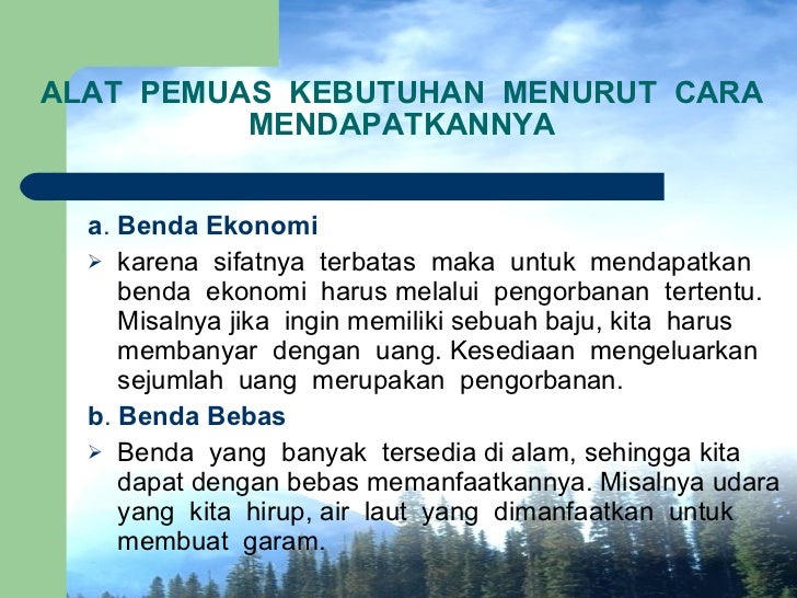 Sebutkan Macam Macam Alat Pemuas Kebutuhan - Coba Sebutkan