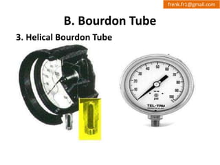 B. Bourdon Tube 
3. Helical Bourdon Tube 
frenk.fr1@gmail.com 
 
