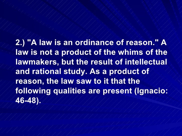 A Law In An Ordinance