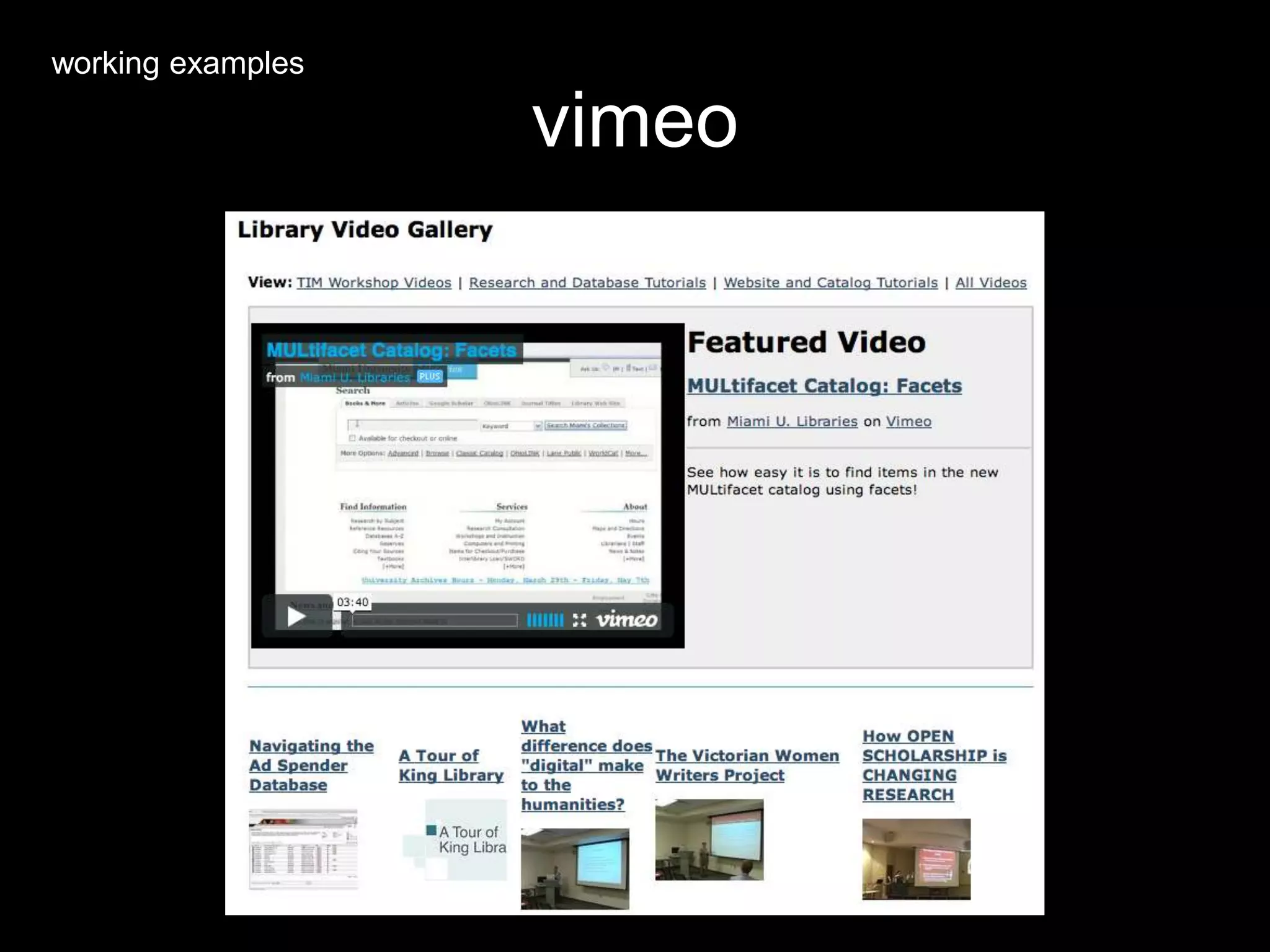 vimeo
working examples
 