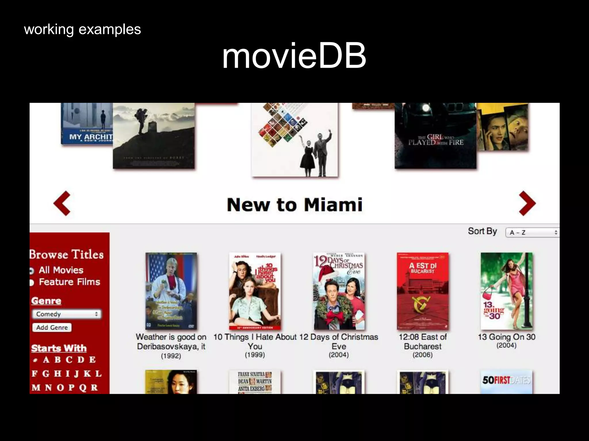movieDB
working examples
 