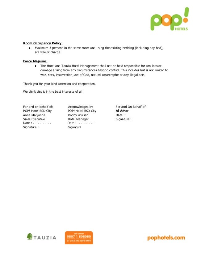 Contoh Surat Corporate Rate Hotel