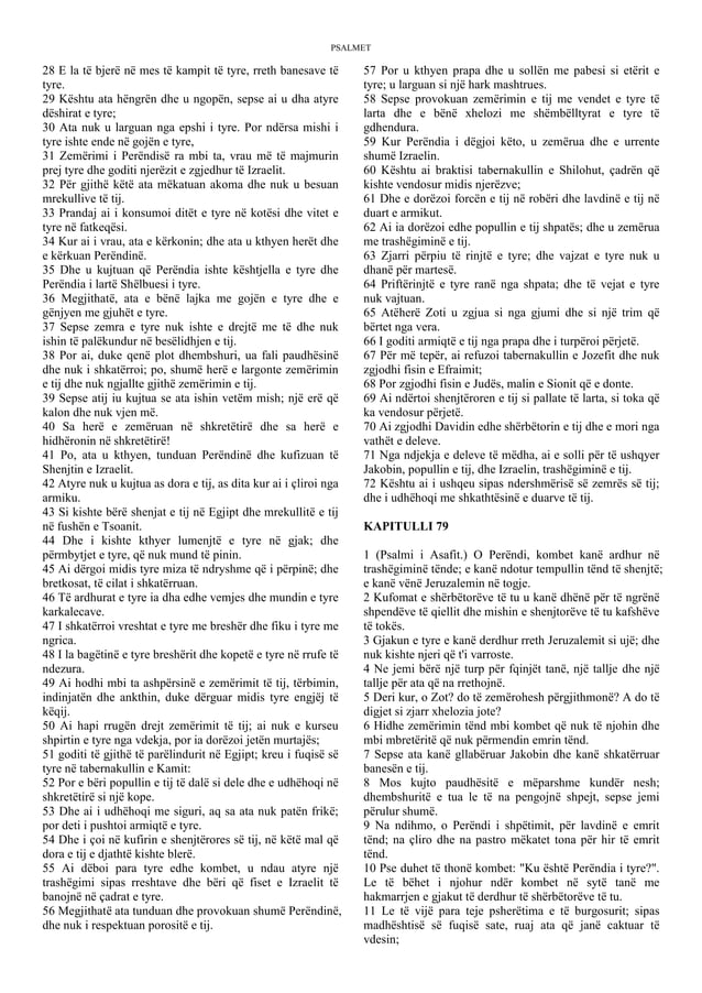 Albanian the book of psalms king james bible pdf