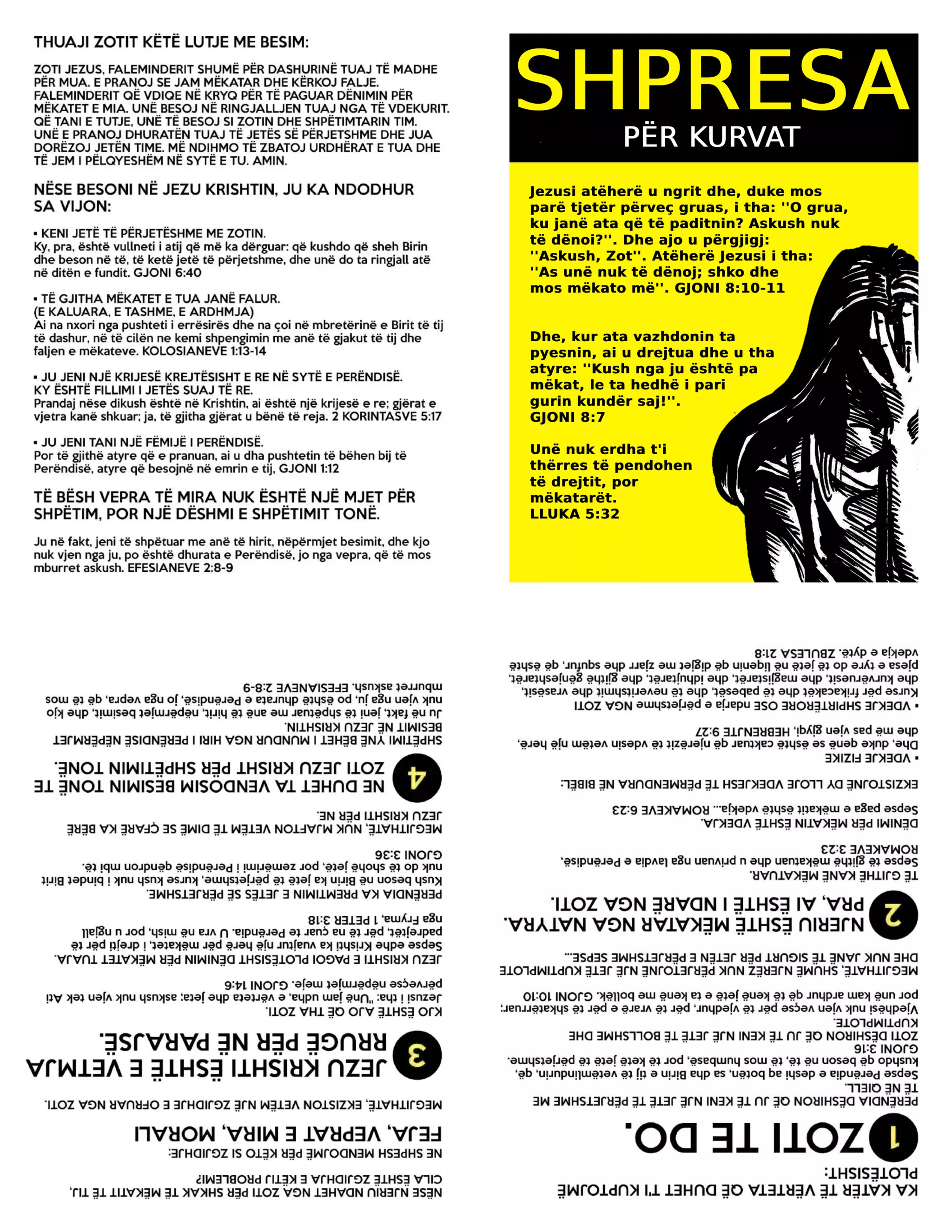 Albanian Printable Harlot Hope Gospel Tract (Letter Size 8.5 x 11 inches) PDF