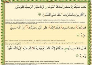 Al baqarah ayat 180 182 (perintah wasiat)