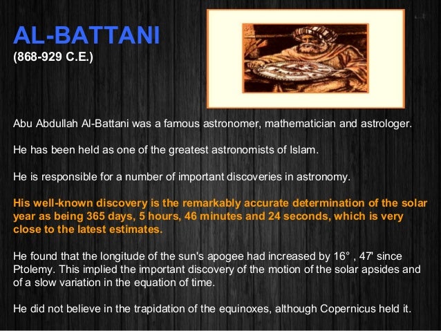 ALBATTANI v(Great Astronomer of 10th Century)