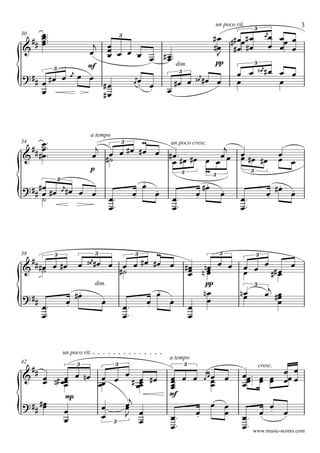 30





mf




     
un poco rit.
pp






 








 



3
3



    




 
dim.



    
 

    3
3
3
34








a tempo
p




  
un poco cresc.
  

   


       
3
3 3
3







   
















 
3
38


  
dim.
 

  


    

pp
   
 
  


3 3 3 3 3

















   
3
42




un poco rit.
mp
 
  
  



a tempo
mf
  
   
 

 

cresc.
  



 
3 3 3



 
 







 





 
3
www.music-scores.com
3
 