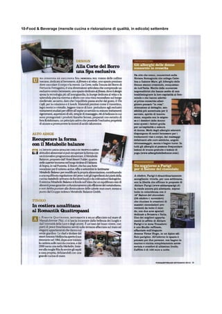 10-Food & Beverage (mensile cucina e ristorazione di qualità, in edicola) settembre
 