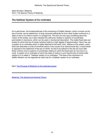 Albert Einstein Relativity