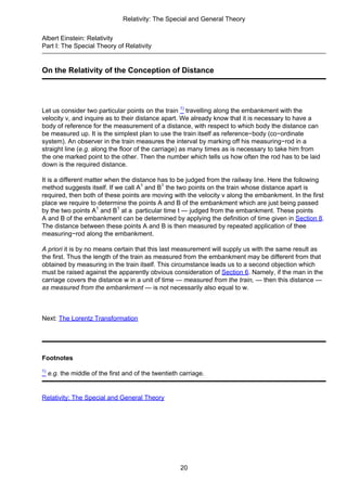 Albert Einstein Relativity