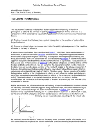 Albert Einstein Relativity