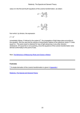 Albert Einstein Relativity