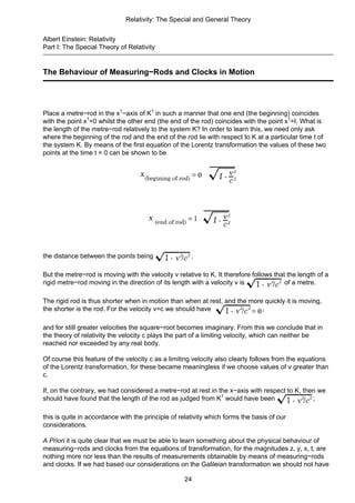 Albert Einstein Relativity