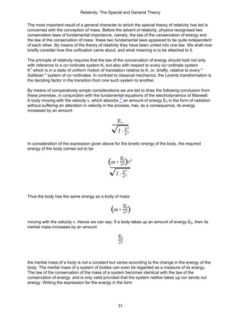 Albert Einstein Relativity