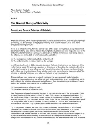 Albert Einstein Relativity