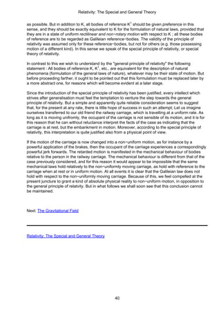 Albert Einstein Relativity